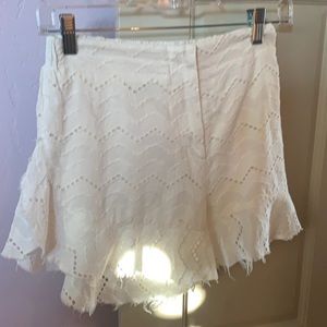 Moon river white lace shorts